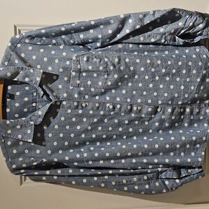 Tommy Hilfiger Light Blue Polka Dot Button-Down Shirt